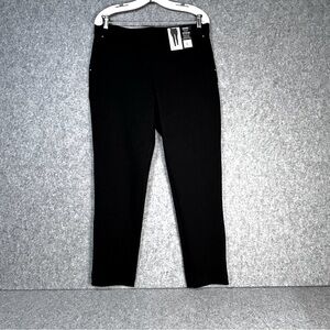 Jones New York Womens L Signature Black Compression Pull-On Pants Career Travel